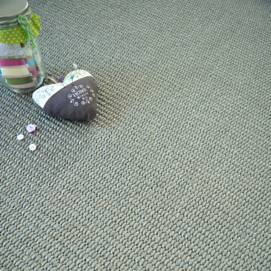 Tapis sur mesure Sisal Quintana gris - vue de loin