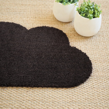 Tapis paillasson Nuage brun, exclusivité Décoweb, ambiance entrée