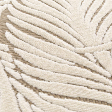 Tapis extérieur et intérieur en relief Lauria crème - gros plan