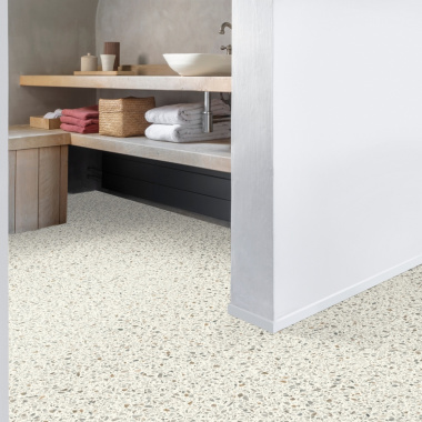 Sol Vinyle Kitchen terrazzo granito coloré - salle de bain