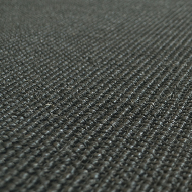 Tapis sur mesure Sisal Yucatan noir - gros plan