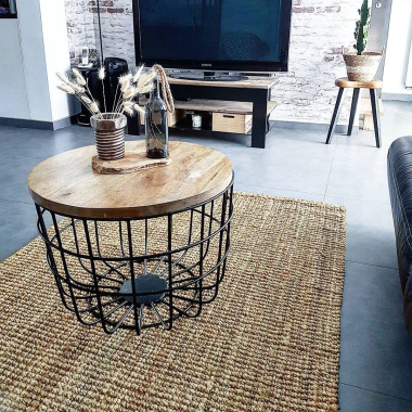 Tapis naturel Bohème en Jute - Salon