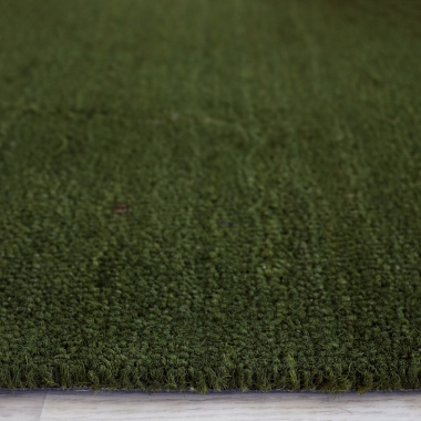 Paillasson - Tapis brosse Coco - Vert - Ep. 17mm - vue de face