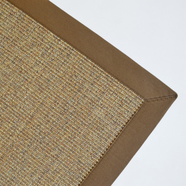 Tapis sisal Yucatan chaume ganse brune - coin