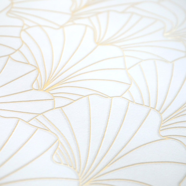 Papier peint expansé sur intissé - Gold chic - Ginko - gros plan