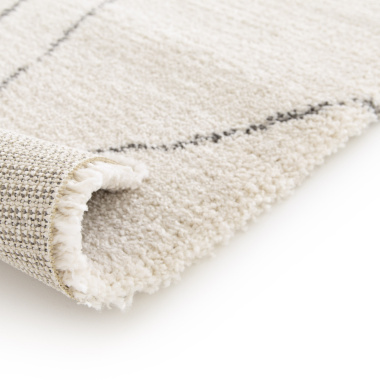 Tapis motif berbère - Aria - Blanc cassé - envers