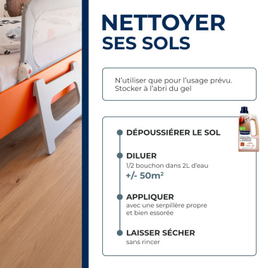 Nettoyant concentré Parquets et Sols Stratifiés Starwax - 1L - application