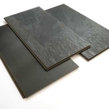 Dalle de sol stratifié compatible cuisine salle de bain Pierre Boracay - dalles et envers