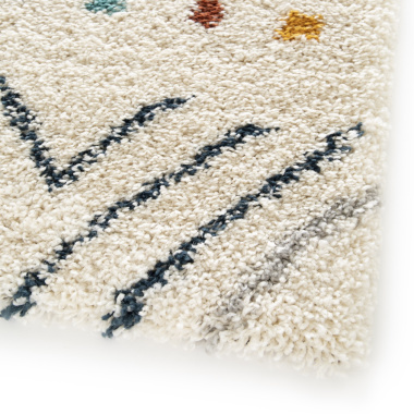 Tapis motif berbère - Tula - Multicolore - coin