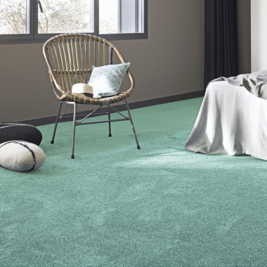 Moquette Velours - Feelings Balsan - Vert Jade 210 - chambre à coucher