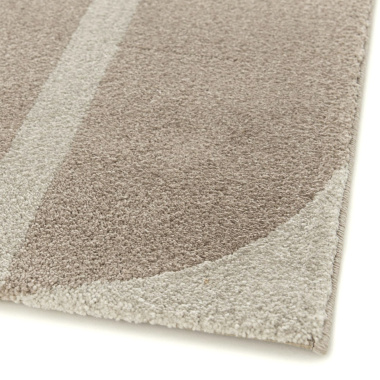 Tapis intérieur géométrique - Milano Vintage - Marron et beige - envers