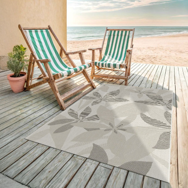 Tapis d'intérieur ou d'extérieur - Vanille - Beige naturel - terrasse