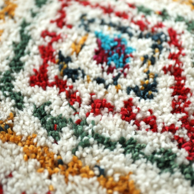 Tapis motif Berbère - Himalaya beige - gros plan