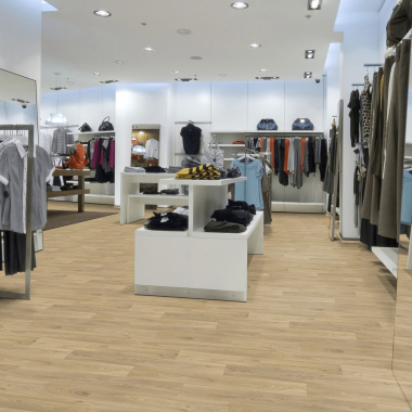 Sol Vinyle Textile Black Edition - Aspect parquet chêne clair - Magasin