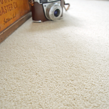 Tapis sur mesure Manège Velours - Blanc coquille - vue de près