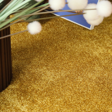 Moquette Velours - Feelings Balsan - Jaune Carat 350 - vue de près