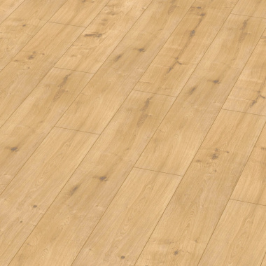 Parquet flottant Stratifié compatible cuisine salle de bain - Chêne beige sahara - vue de près