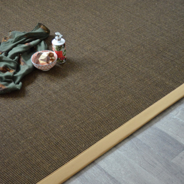 Tapis sisal Yucatan cacao ganse café au lait - Tranche