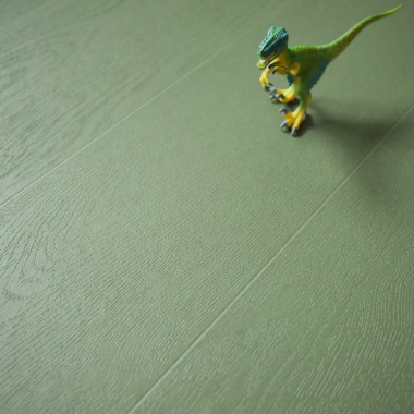 Sol Vinyle Résistance Pro - Parquet bois vintage peint - Vert - vue de près