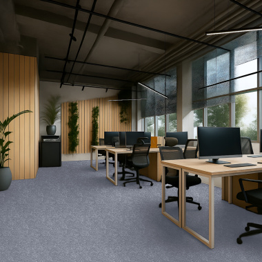 Moquette professionnelle - Trafic 33 Contract - Gris - Bureaux