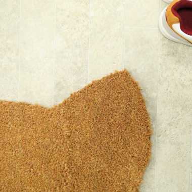 Paillasson Coco - Chat Miaou - Écru - vue de près