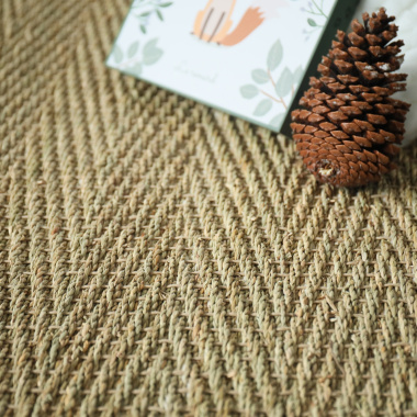 Tapis sur mesure Jonc de mer Assam chevron