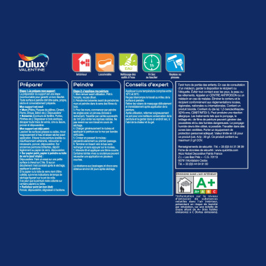 Dulux Valentine Si Simple! - Peinture toutes pièces - Satin Le Vert - étiquette arrière
