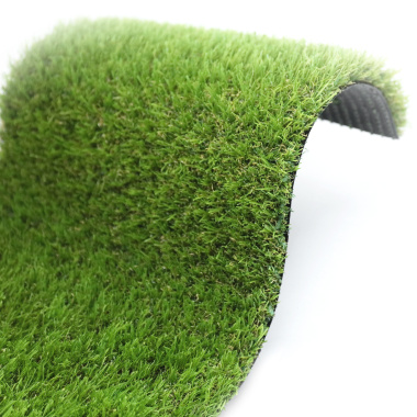 Échantillon du gazon Vitalité 30 mm, montrant la densité des fibres, la souplesse du produit et son joli vert vif