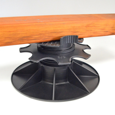 Plot terrasse - Lambourde larg. max. 72 mm - Hauteur réglable de 5 à 8,5 cm - Plot avec lambourde