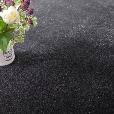 Tapis sur mesure Paillettes Star noir - Vue de pres