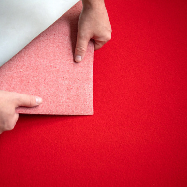 Structure arrière moquette Stand Event Rouge vif pour stand professionnel