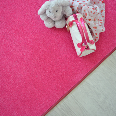 Tapis chambre d'enfant - Pailleté Flash - Rose - vue de haut