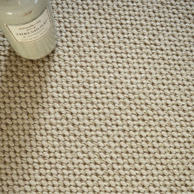 Tapis sur mesure Laine et Sisal Albury grosses boucles grège - zoom