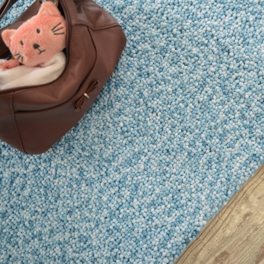 Tapis Billes - Bleu pastel - Vue de haut