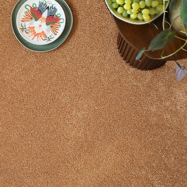 Tapis sur mesure Re-life rouille terracotta texture dense en polyester recyclé