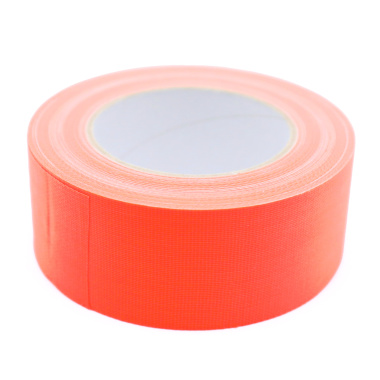 Gaffeur toilé fluo orange 50 mm x 25 m facile à couper à la main