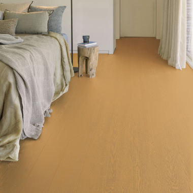 Sol Vinyle Résistance Pro - Parquet bois vintage peint - Jaune - chambre