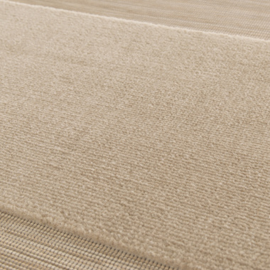 Tapis intérieur et extérieur en relief - Capri - Marron et beige - gros plan