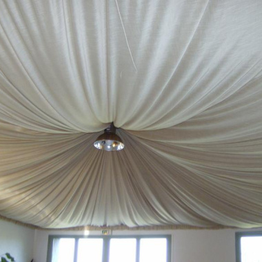 Coton gratté ignifugé couleur perle - décoration