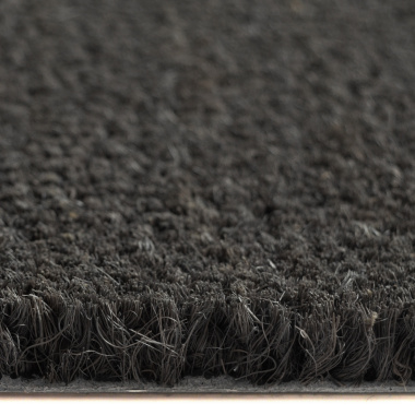 Tapis sur mesure Paillasson Brosse Coco Spécial PMR-ERP 23mm - Noir - tranche