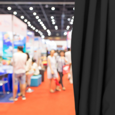 Coton gratté ignifugé couleur noir - salon événement