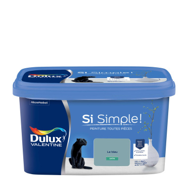 Dulux Valentine Si Simple! - Peinture toutes pièces - Satin Le Bleu - étiquette avant