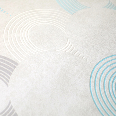 Papier peint expansé sur intissé - Rétro - Cercles design - zoom