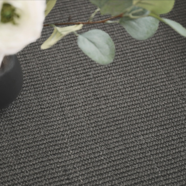 Tapis sur mesure Sisal - Yucatan couleur gris foncé - zoom