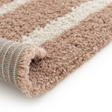 Tapis à poils longs Rainbow rose - envers