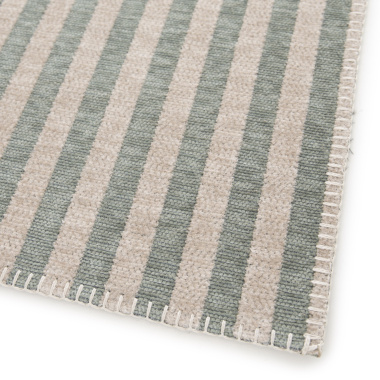 Tapis souple en matière recyclée - New Line - Beige et vert clair - coin