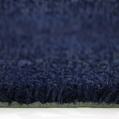 Paillasson - Tapis brosse Coco - Bleu - Ep. 17mm - gros plan tranche