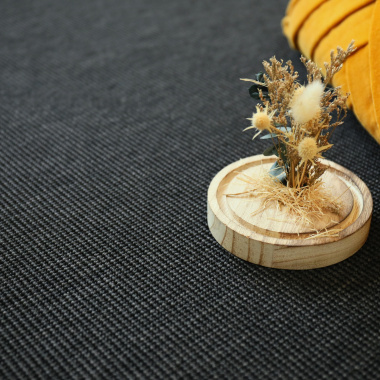 Tissé plat Mahé - Couleur Noir - Vue de près