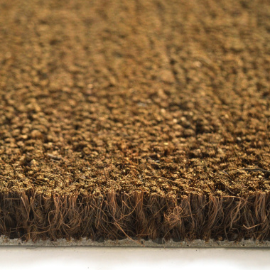 Tapis sur mesure Paillasson Brosse Coco Spécial PMR-ERP 17mm - Écru - tranche