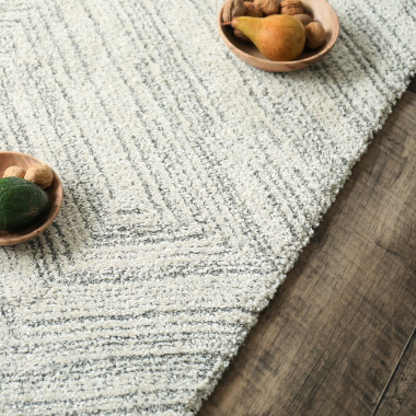 Tapis ultra-doux - Minimaliste - Crème dessin graphique gris - Tranche